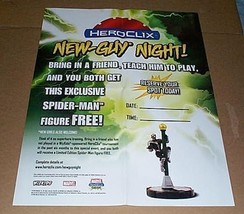 Silver SPIDER-MAN Marvel Comics Heroclix Figure Promo Poster - £31.46 GBP