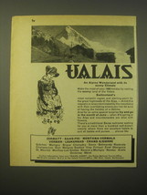 1966 Swiss National Tourist Office Ad - Ualais An Alpine Wonderland - $18.49