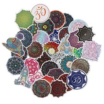 35 Pcs Mandala Stickers Multi-use Scrapboo DIY Suitcase Pvc Graffiti Bottle - £34.91 GBP