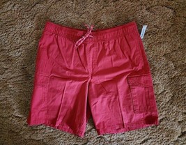 Amazon Essentials Men&#39;s Washed Red 9&quot; Elastic Waist Cargo Short Size: La... - €7,66 EUR