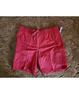 Amazon Essentials Men&#39;s Washed Red 9&quot; Elastic Waist Cargo Short Size: La... - $167.64 MXN