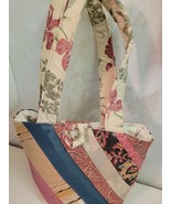 Beautiful Handmade Quilted Hand Bag Tote Roomy Medium w/Inner Pocket Mul... - $19.59