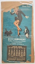 1944 antique ELVGREN GIRL CALENDAR hanover pa GOBRECHT radio refrigerato... - £92.39 GBP