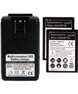 2 replacement battery and Wall Charger for Samsung Galaxy Note 2 II All ... - £30.55 GBP