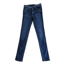 Rag &amp; Bone/Jean High Rise Skinny Jeans Size 27 Blue Denim Black Side Strip - £23.04 GBP