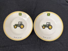 2 John Deere Nothing Runs Like A Deere 11 1/4 inch Dinner Plates Gibson ... - $29.70