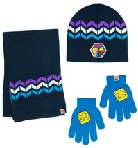 The Lego Movie 2 Boys Hat Glove &amp; Scarf 3 Piece Set Blue &amp; Purple NEW On... - £10.65 GBP