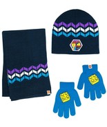 The Lego Movie 2 Boys Hat Glove &amp; Scarf 3 Piece Set Blue &amp; Purple NEW On... - $275.59 MXN