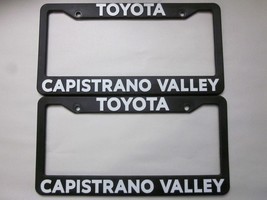 Pair of 2X Toyota Capistrano Valley License Plate Frame Dealership Plastic - £22.80 GBP