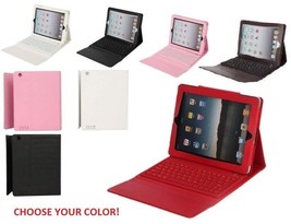 76 key Leather Case with Bluetooth cordless keyboard &amp; stand for ALL Ipad 2 3 4 - £42.21 GBP+