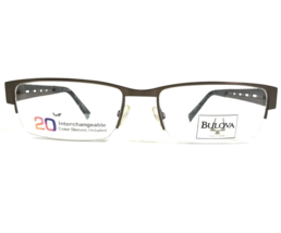 Bulova Eyeglasses Frames SONOMA BROWN Black Rectangular Half Rim 54-17-140 - £36.37 GBP