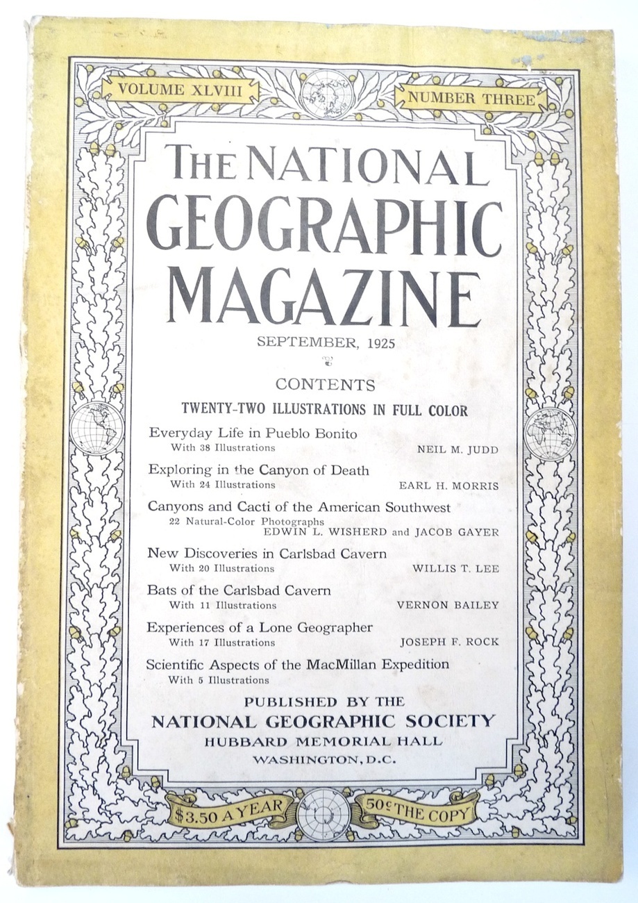 National Geographic magazine September 1925 Southwest Native American Indian - $14.00