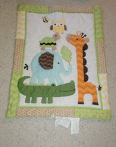 Circo Baby Blanket Quilt Elephant Owl Turtle Bee Giraffe Alligator Raccoon Bear - £21.95 GBP