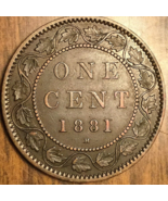 1881 H CANADA LARGE CENT PENNY COIN - £36.98 GBP