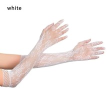 Long White Elegant gloves 17&quot; Long and is made of a stretch lace 1 Pair - £5.79 GBP