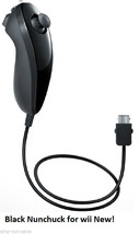 Black Nunchuck Wiimote Remote Controller for Nintendo Wii Game system New - £11.51 GBP