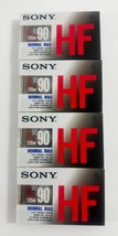 LOT OF 4 SONY HF 90 min NORMAL BIAS BLANK CASSETTE TAPES - $11.84