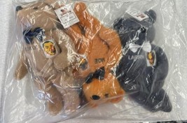 1999 Three Stooges Limited Edition Bears Set of 3 Moe Larry &amp; Curly Numbered - £30.88 GBP