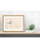 1853 Nantucket Massachusetts - Art Print - 13&quot; x 19&quot; - Custom Sizes Avai... - $475.18 MXN