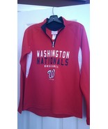 NWT Ladies RED WASHINGTON NATIONALS Long Sleeve 1/4 Zip Golf Shirt - siz... - $42.12 CAD