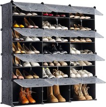 Youdenova Expandable Portable Shoe Rack Organizer, 48-Pair Tower Shelf Storage - £78.28 GBP