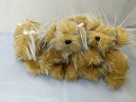 Russ Sparkle Dog Plush Terrier Golden 2 Puppies Lot Stuffed Animal Toy - £27.03 GBP