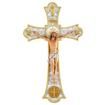 Boy or Girl Confirmation Holy Mass Wall Crucifix 8” Resin Jeweled Cross ... - £23.58 GBP