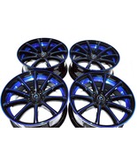 New DDR Elite 19x8.5 5x114.3 38mm Black Polished Blue 19" Wheels Rims (S... - $979.00