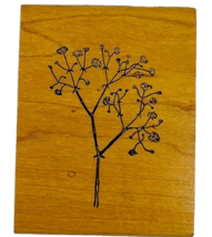 Vintage Stamps In Motion Babys Breath Twig Branch Flowers Rubber Stamp - £8.68 GBP