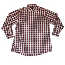 Stafford Shirt Mens 17 1/2 Neck Travel Easy Care Regular Fit Button Up P... - $279.41 MXN