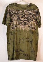 Vintage Womens Skull SS T-Shirt Green M - $29.70
