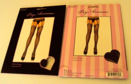Two Pair Leg Avenue Black fishnet stockings (used with Garters) 90-160 lbs - £10.16 GBP