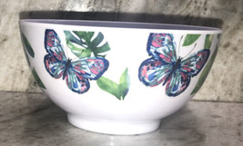 Melamine Butterflies Blue/Green-6”Large Soup,Cereal,Salad Serving Bowl-B... - $11.76