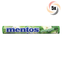 5x Rolls Mentos Green Apple Flavor Chewy Mints | 14 Mints Per Roll | 1.32oz | - £10.56 GBP