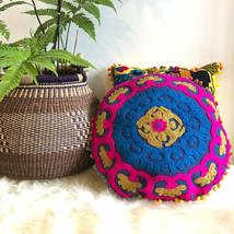 Traditional Jaipur Mandala Throw, Suzani Cushion Cover 16, Pom Pom Pillow Shams, - £7.96 GBP+