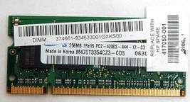 Laptop 256mb DDR2 PC4200 533mhz RAM 417050-001 notebook computer memory - £4.48 GBP