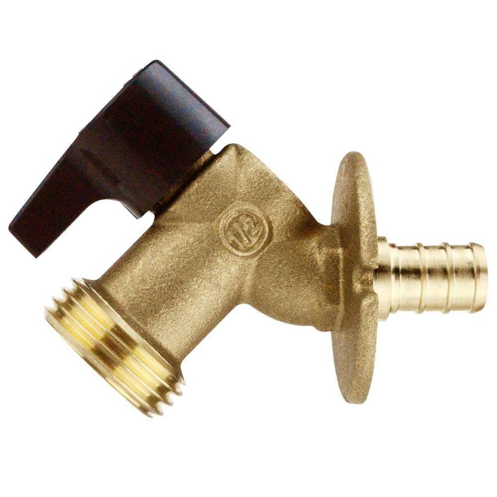 1/2 in. Brass PEX Barb x 3/4 in. Garden Hose Thread Quarter-Turn Sillcock - $27.17