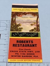 Front Strike Matchbook Cover  Roberts Restaurant   Winter Garden, Florida gmg - £9.78 GBP