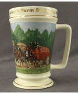 Vintage Souvenir Beer Mug Grant&#39;s Farm St. Louis Clydesdale Horses Gold ... - £10.76 GBP