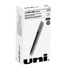 uni-ball uniball Roller Rollerball Pens Fine Point 0.7mm Black Ink 12/Pack - £19.90 GBP
