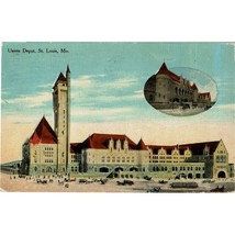 St. Louis, MO Missouri, Union Depot R.R. Railroad Station Vintage Postcard - £3.16 GBP
