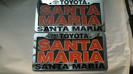 Pair of 2X  Toyota of Santa Maria  License Plate Frame Dealership Plastic - $26.84