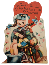 Vintage Valentines Day Card See What You Do to My Temperature Quilt USA ... - $8.99