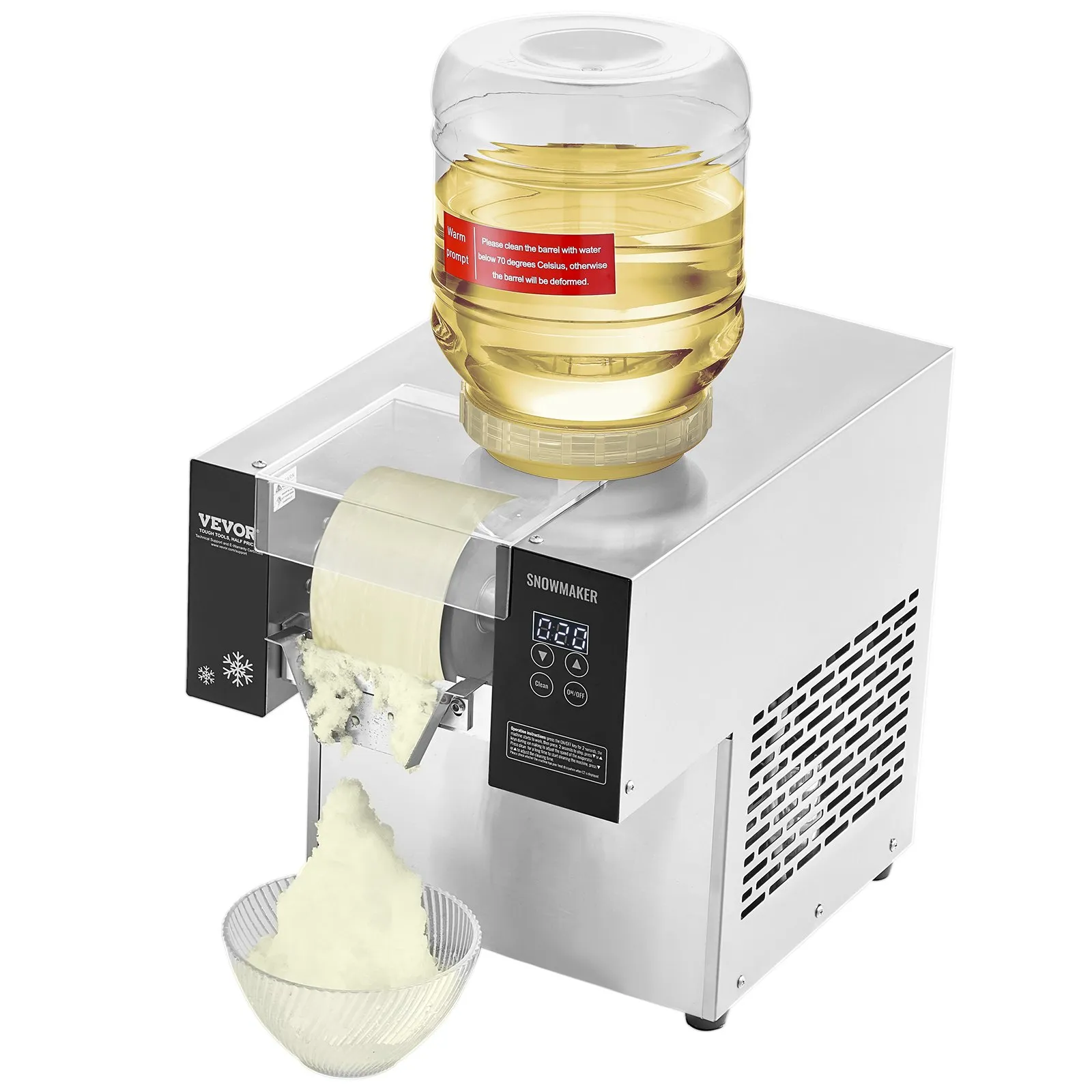 Snowflake Ice Cream Machine Stainless Steel Snowflake Ice Commercial Mac... - €978,86 EUR