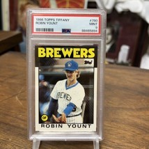 1986 Topps Tiffany #780 Robin Yount PSA 9 Mint HOF Brewers graded baseball card - £37.36 GBP