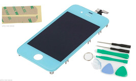 Light Blue LCD Digitizer Display Glass Screen Replacement for GSM iPhone 4 A1332 - £41.52 GBP