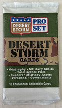 Desert Storm Cards Pro Set 10 Educational Collectible Cards 1991 New Unopened - $8.86
