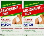 2 Envelopes  Of    Absorbine Jr Plus Ultra Strength Pain Relief Patch (L... - $8.99