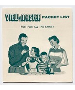 1950&#39;s View-Master Reel List Vintage Packet List #4 - £2.32 GBP