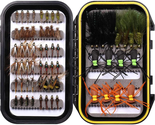 Fly Fishing Flies Assortment with Waterproof Fly Box - $38.50